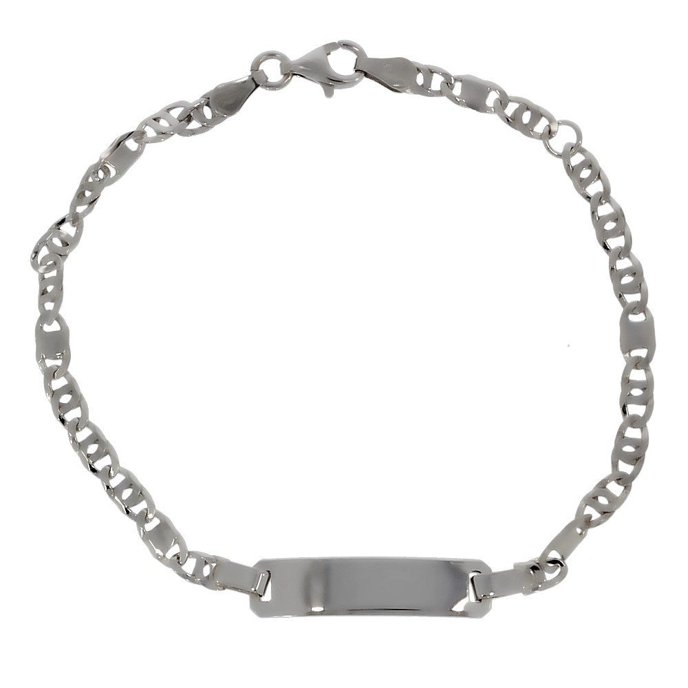 Identitäts-Armband Silber 925 rhodiniert