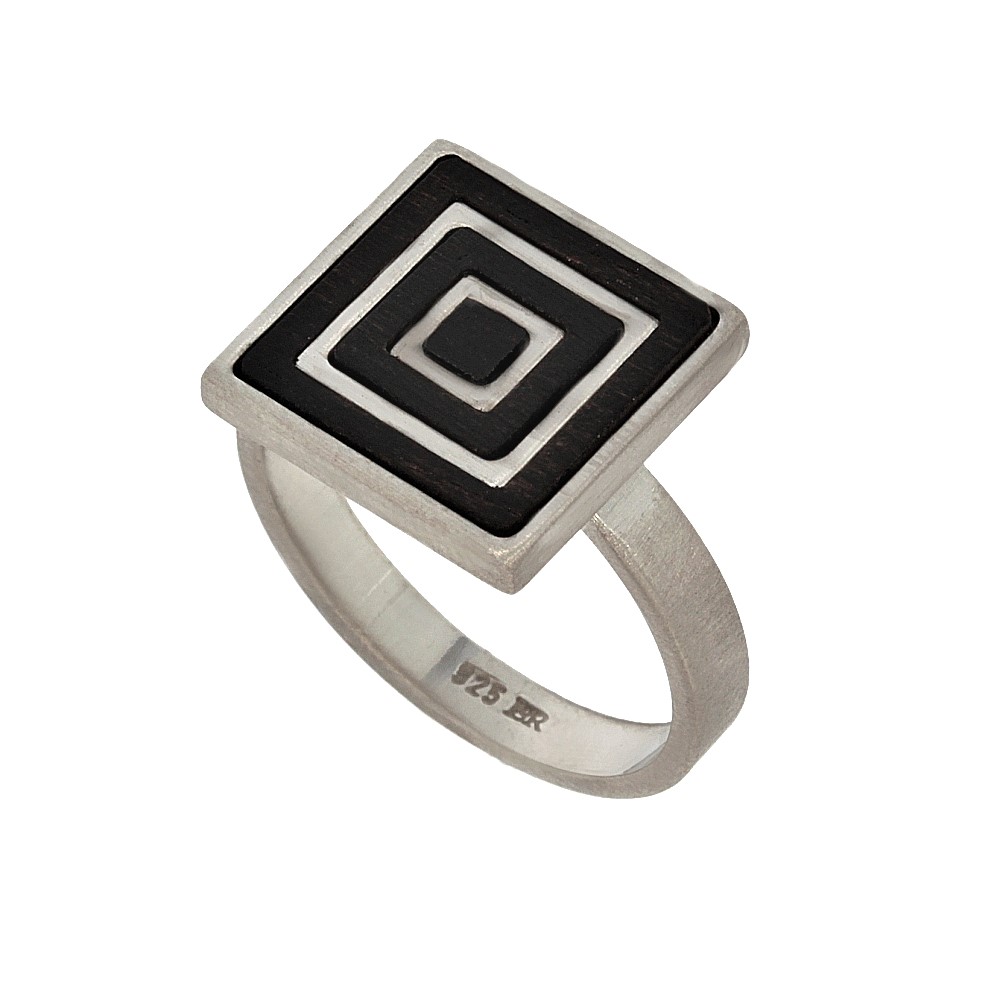 Damenring Silber 925 platiniert
