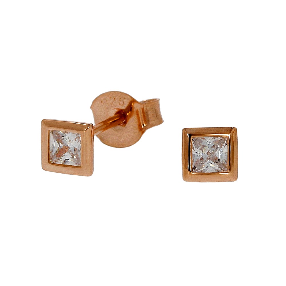 Ohrstecker Silber 925 rosé vergoldet